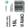 Cellers Tarroné Vi Ranci 15L 